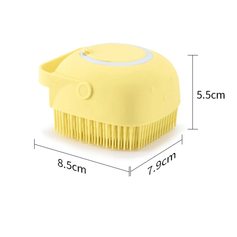 Shampoo Silicone Brush - Grooming Bath for Dogs and Cats