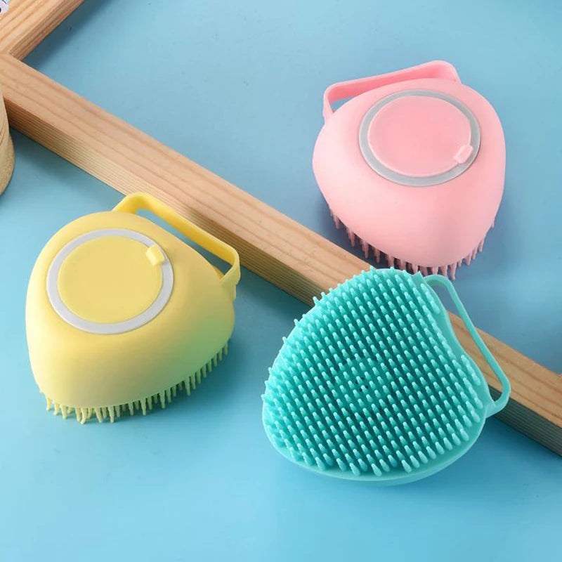 Shampoo Silicone Brush - Grooming Bath for Dogs and Cats