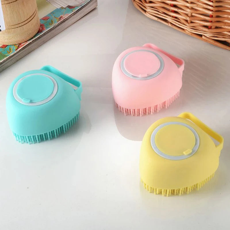 Shampoo Silicone Brush - Grooming Bath for Dogs and Cats