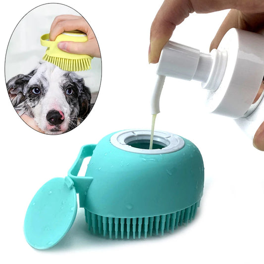 Shampoo Silicone Brush - Grooming Bath for Dogs and Cats